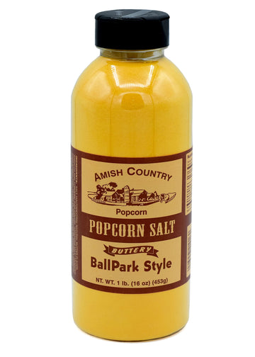 Amish Country Popcorn | Ballpark Buttersalt Popcorn Salt - 16 Oz Bottle