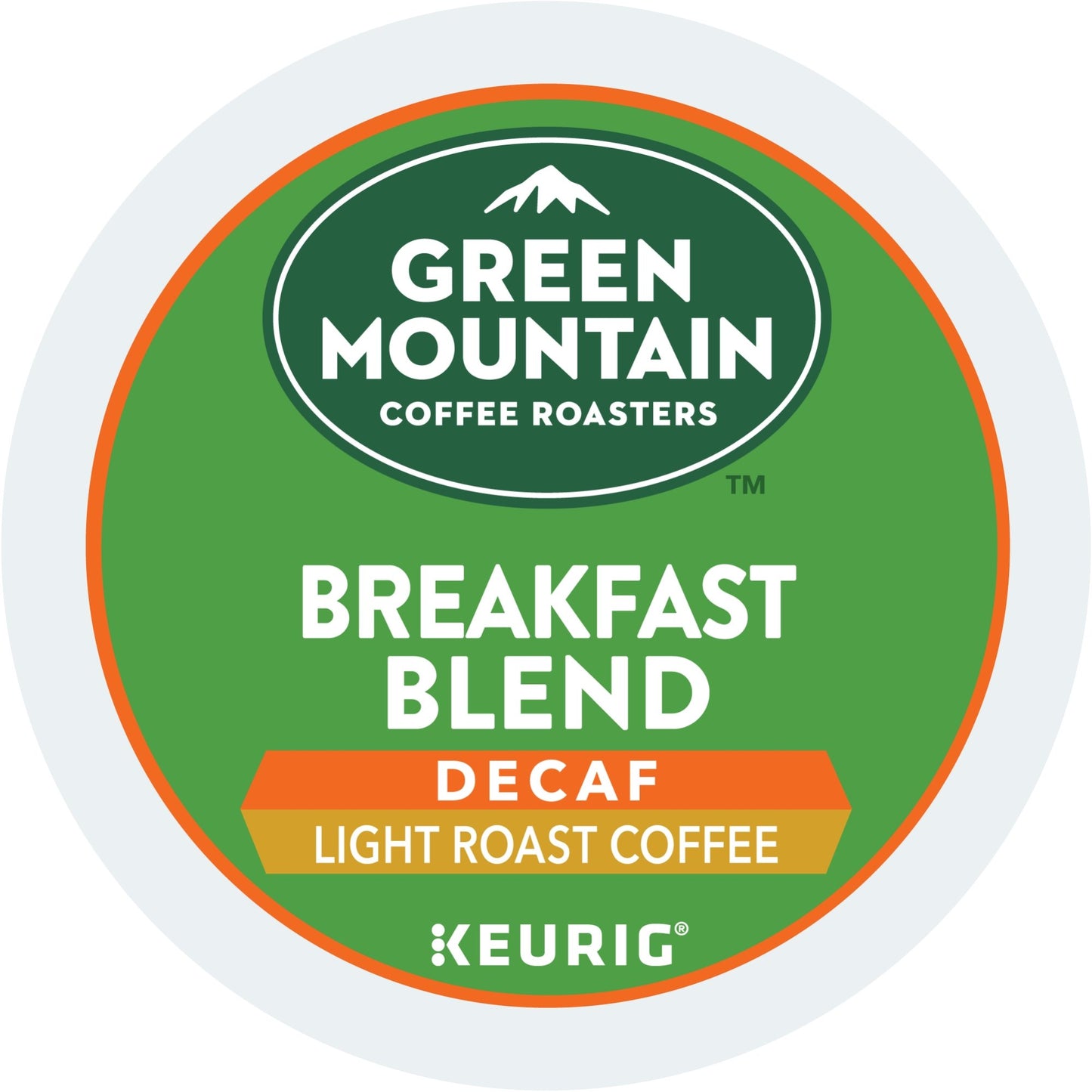 Green Mountain Coffee Roasters Keurig Single-Serve K-Cup Pods, Breakfast Blend Decaf Light Roast Coffee, 12 Count (Pack of 1)