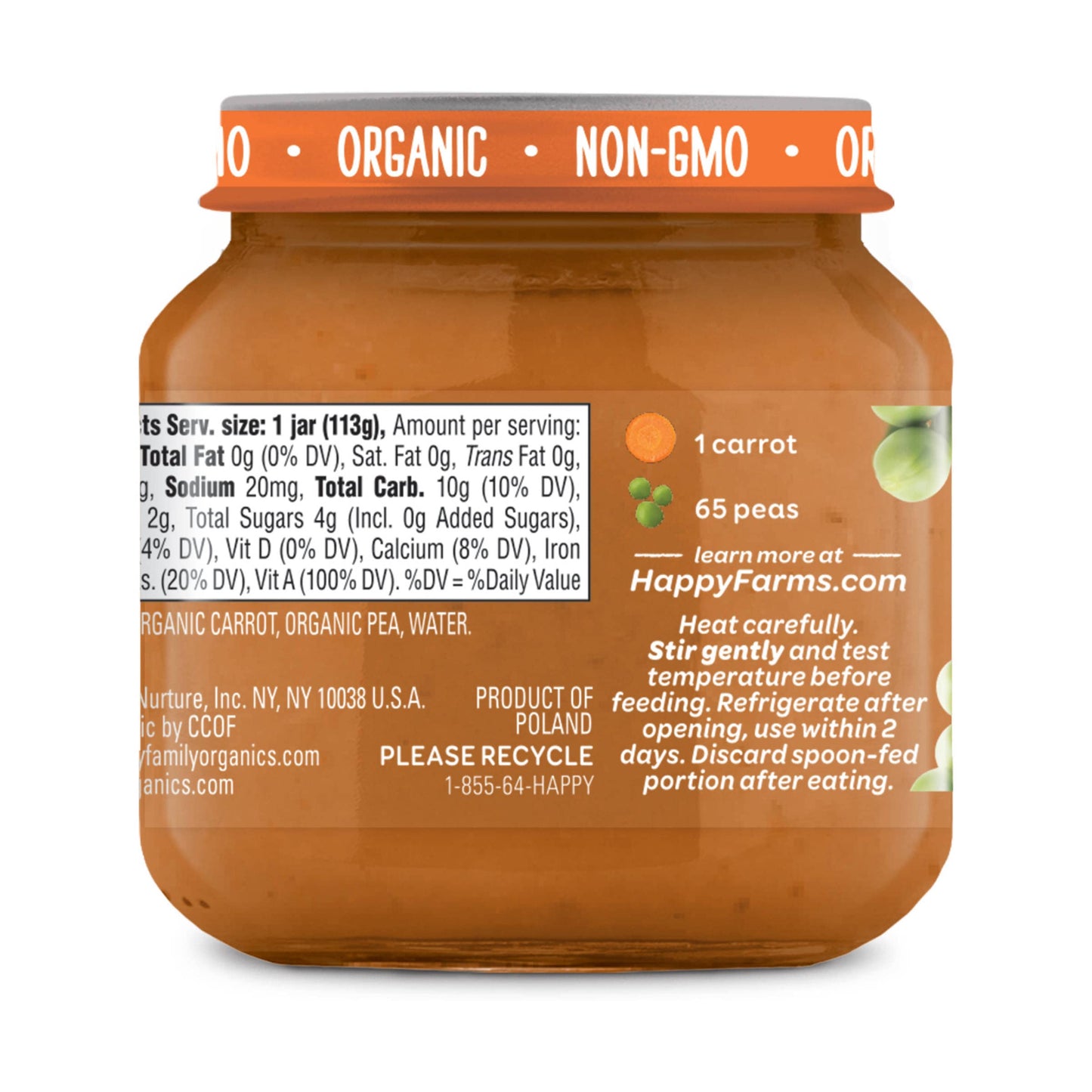 Og2 Hb Cc Cart/Peas Stg2 ( 6 X 4 Oz   )