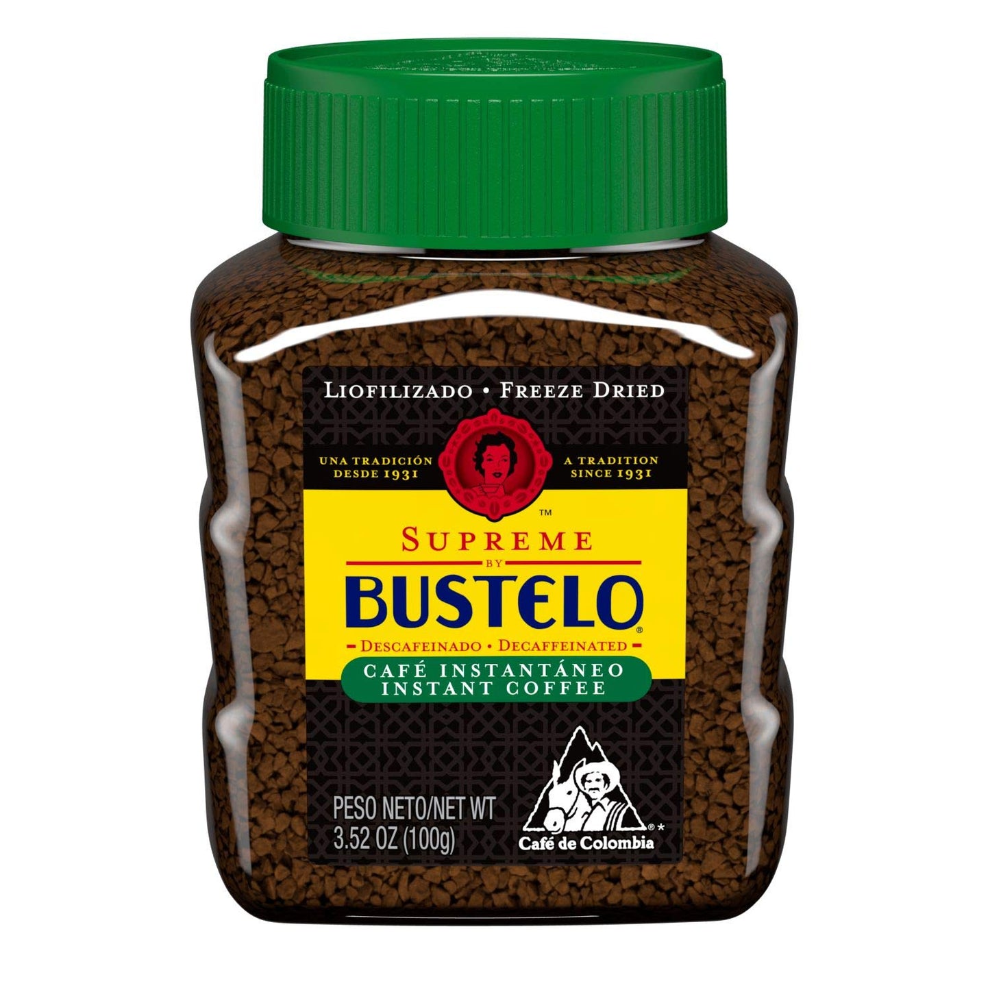 Bustelo Freeze Dried Decaffeinated Instant Supreme Coffee, 3.52 oz