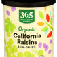 365 by Whole Foods Market Organic Raisins, 12 Ounce, Pack of 1