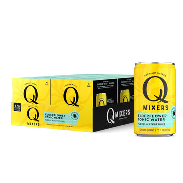 Q MIXERS Elderflower Tonic Water, Premium Mixer, 7.5 Fl Oz, Pack of 24
