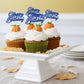 24Pcs Happy Birthday Cupcake Toppers Dark Blue Glitter Birthday Cupcake Food Picks For Celebrating Happy Birthday Party Cake Dec