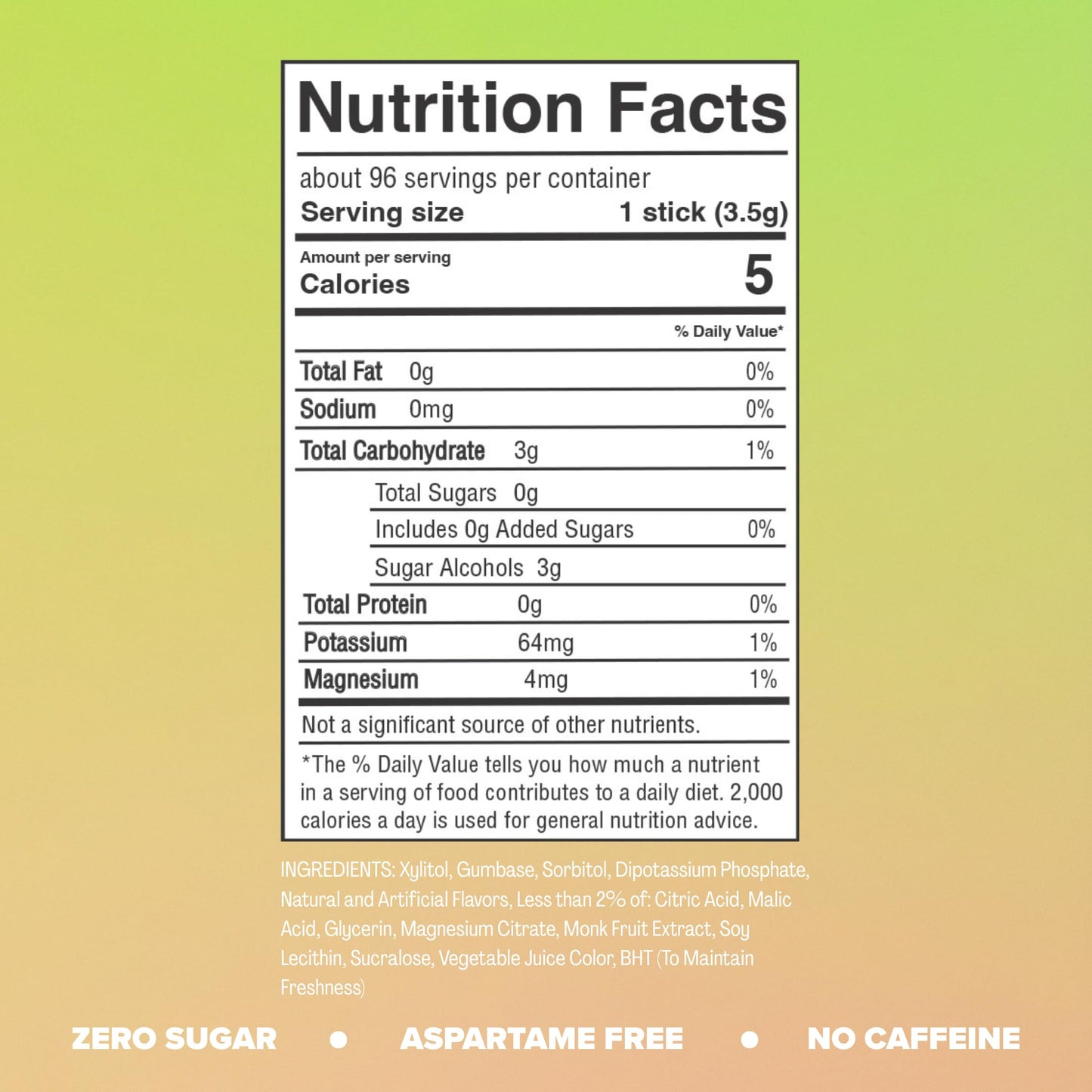 Rev Electrolyte Gum  Watermelon Lime  Sugar-Free with Essential Electrolytes 12 Count