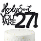 27 Birthday Cake Toppers-Black Glitter, Funny 27th Cake Topper for Men,27 Cake Topper For Women, 27th birthday decorations,27th 