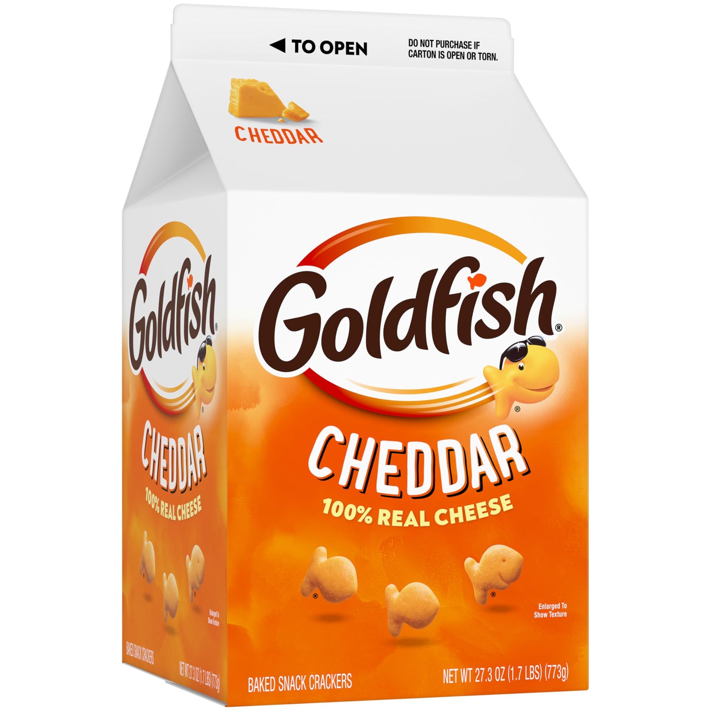 Goldfish Cheddar Cheese Crackers, 27.3 Oz Carton (Pack of 4)
