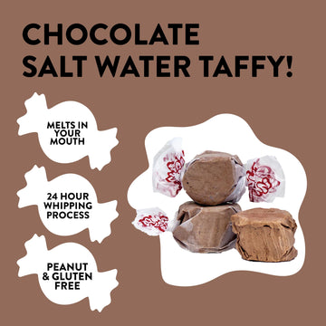 Taffy Town Saltwater Taffy- Chocolate | Gourmet Taffy| Nougat-Style Candy| Soft & Delicious| Snack Treats| Party Good Candies| 2