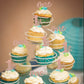 Rssta i Cupcake Toppers 24 Pack Glitter 1st Birthday Picks Paper Rose Gold Model XM060