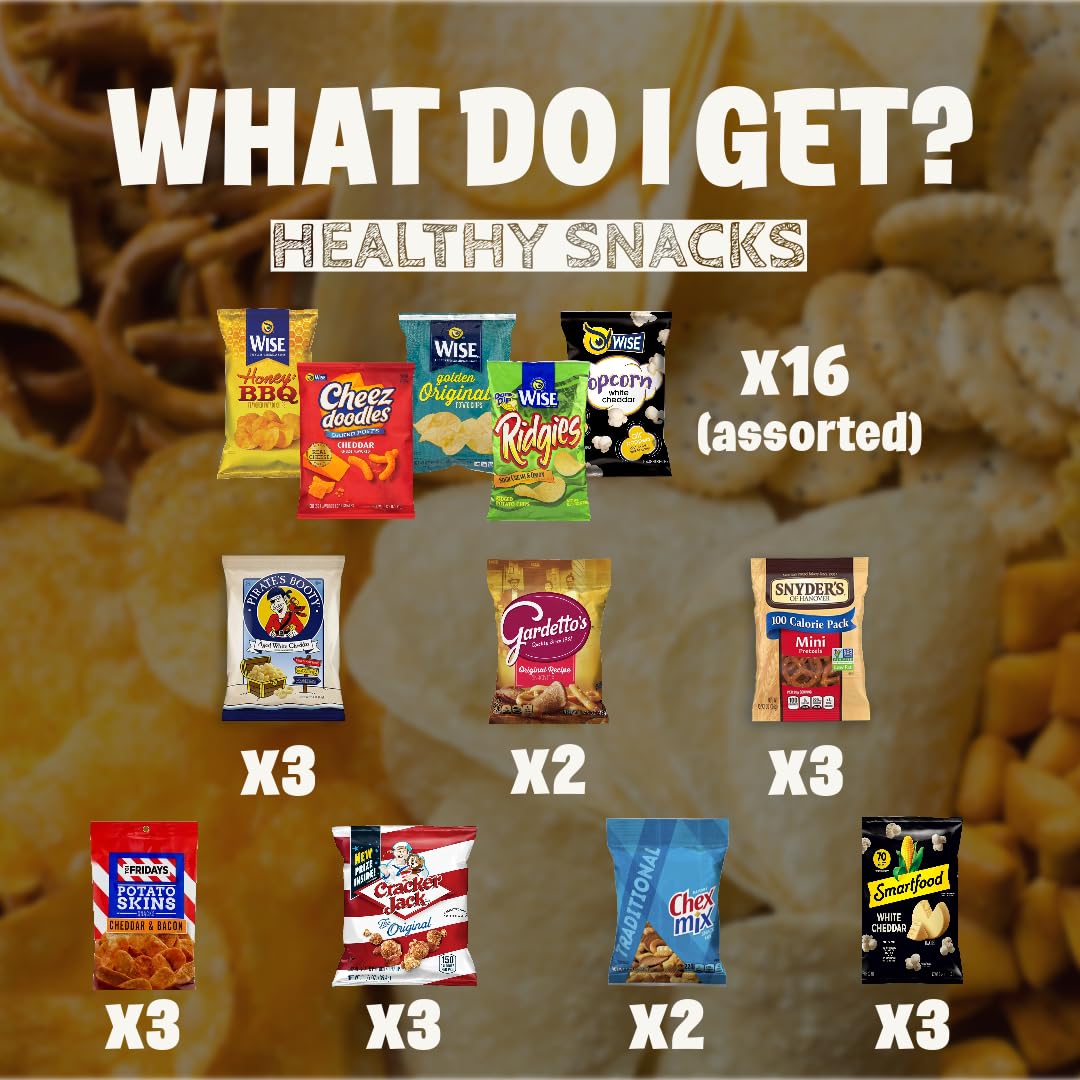 Assorted Chips Variety Pack - Potato Chips, Pretzels, Popcorn, And Healthy Snacks - 35 Count By Bussin Boxes