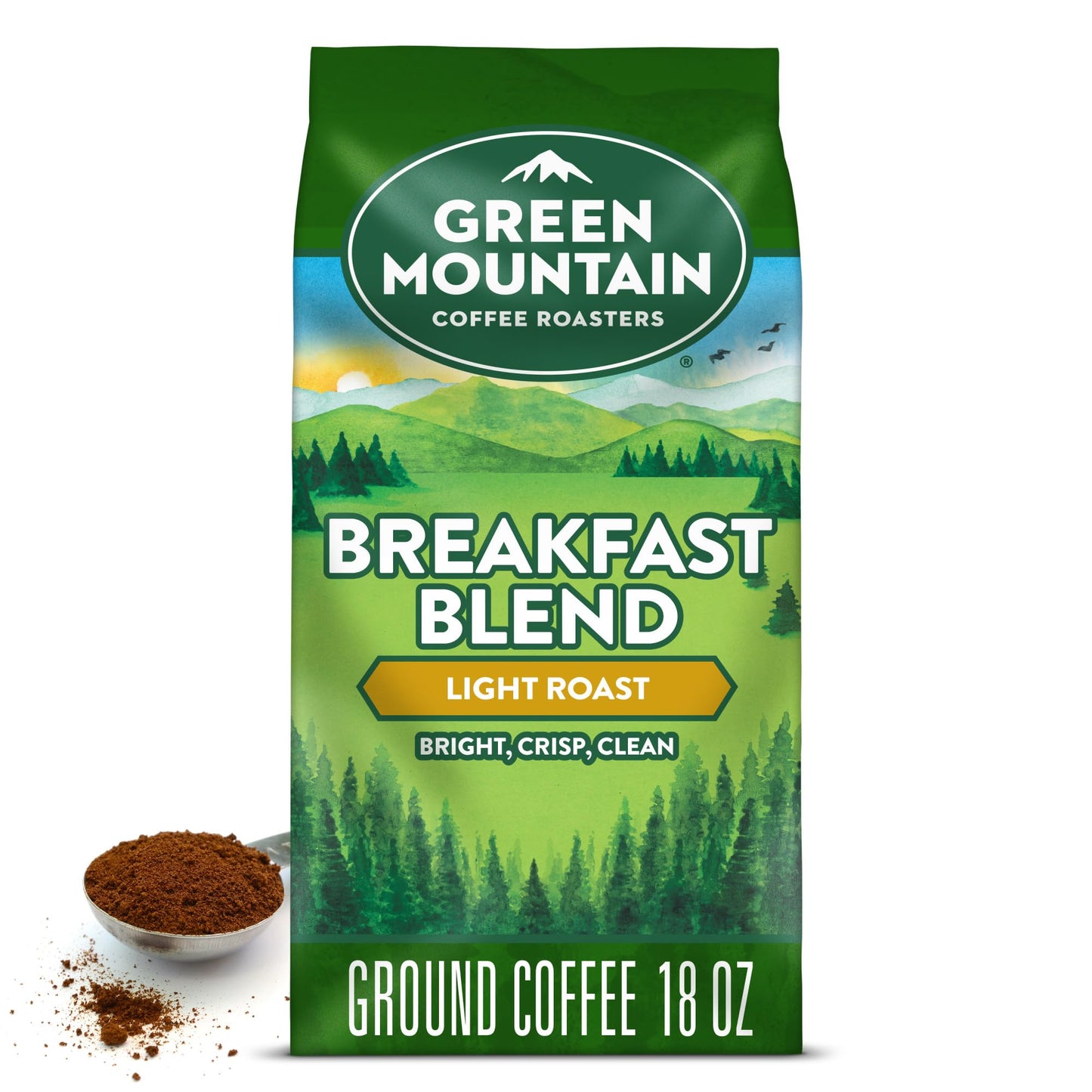 Green Mountain Coffee Roasters Breakfast Blend, Ground Coffee, Bagged 18 Oz