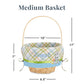 Let'S Make Memories Personalized Create Your Own Wicker Easter Basket - Blue Gingham Design - Basket Only - Customize With Any N