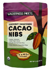 Wilderness Poets Cacao Nibs (Sweetened with Coconut Nectar) - Raw Organic Cacao Nibs - 100% Peruvian Heirloom Cacao (Criollo Var