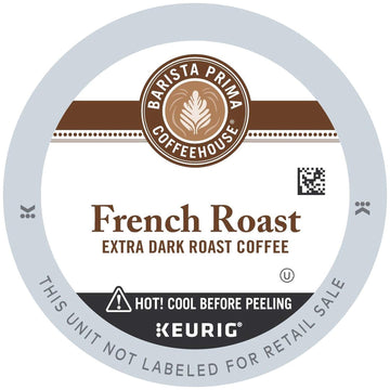 Barista Prima Coffeehouse Coffee, Keurig K-Cups, French Roast, 24 Count (Packaging May Vary)