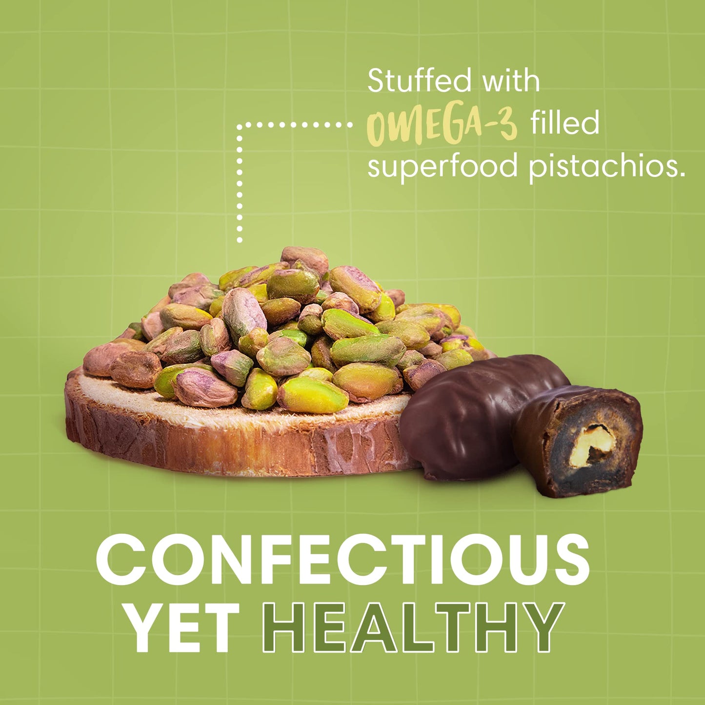 Dorrel Belgian Dark Chocolate Covered Medjool Dates Stuffed With Pistachios, Nutritious And Tasty Dark Chocolate Pistachio Nuts,