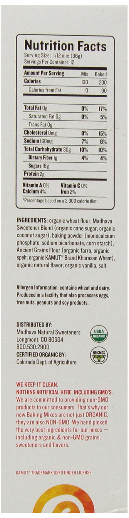 Madhava, Organic Yellow Ancient Grains Honey Mix, 15.2 Oz