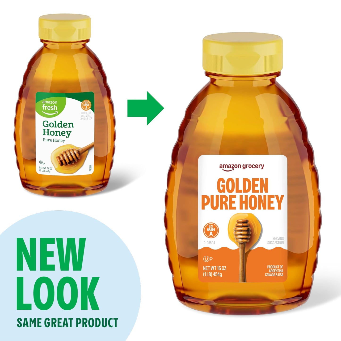 large online retailer Grocery Golden Pure Honey, 16 Oz, Natural Sweetener, Pack of 1