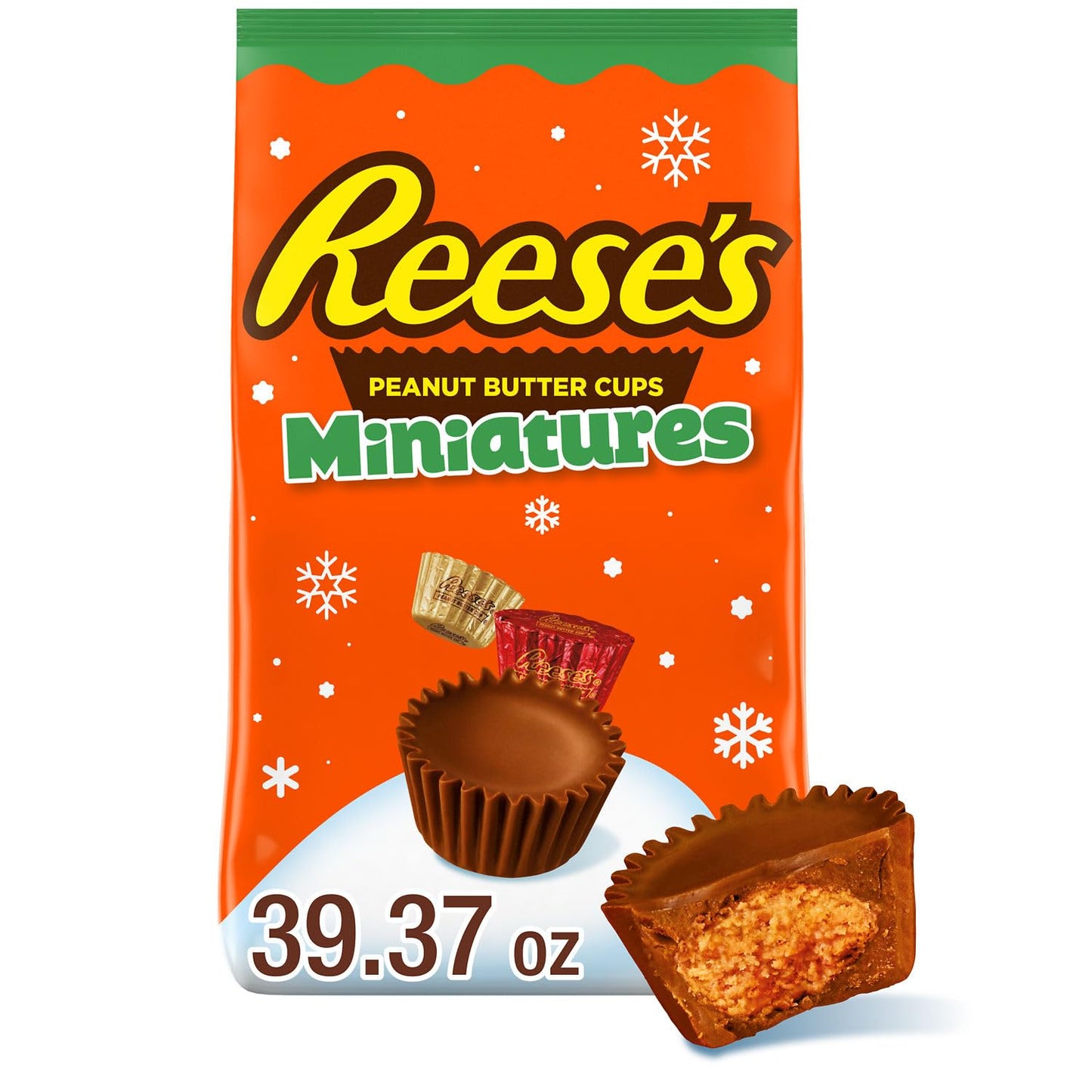 REESES Miniatures Milk Chocolate Peanut Butter Cups, 35.65 oz Bag, Christmas Candy