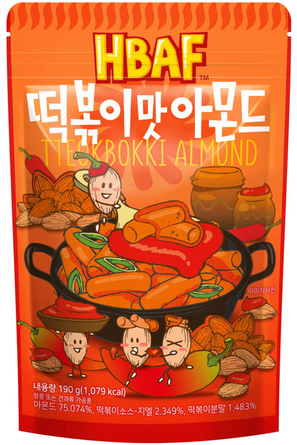 [Official Gilim HBAF] Korean Tteokbokki Seasoned Almonds Nut Protein Snack | Sweet & Spicy Korean Street Food |After-School, Wor