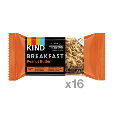 Kind Breakfast Bars, Peanut Butter, Gluten Free, 1.8Oz, 16 Count