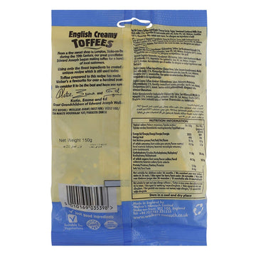 Walkers Toffee - English Creamy Bag 150G