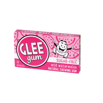 Glee Gum Wild Watermelon Chewing Gum, 16 Pieces Per Pack - 12 Per Case.