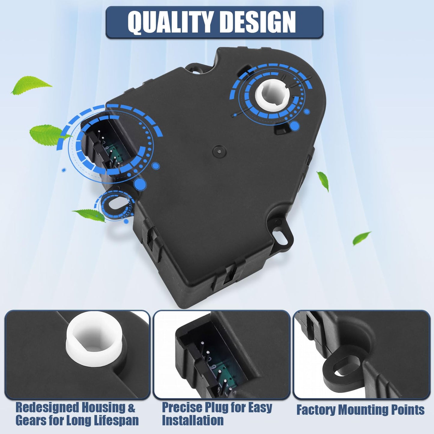 604-106 Hvac Blend Door Actuator Replaces 89018365 52402588 15-72971 Replacement For 1994-2012 Chevy Silverado 1500  2500, Tahoe
