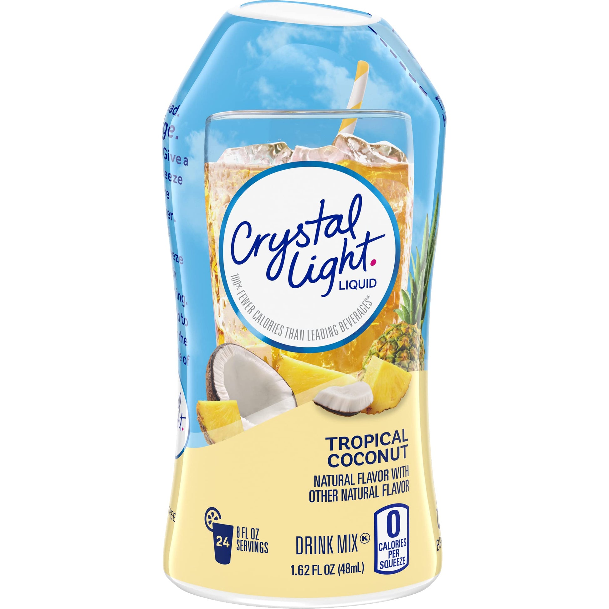Crystal Light Liquid Energy Drink, Tropical Coconut, 1.62 fl oz (Pack of 8)