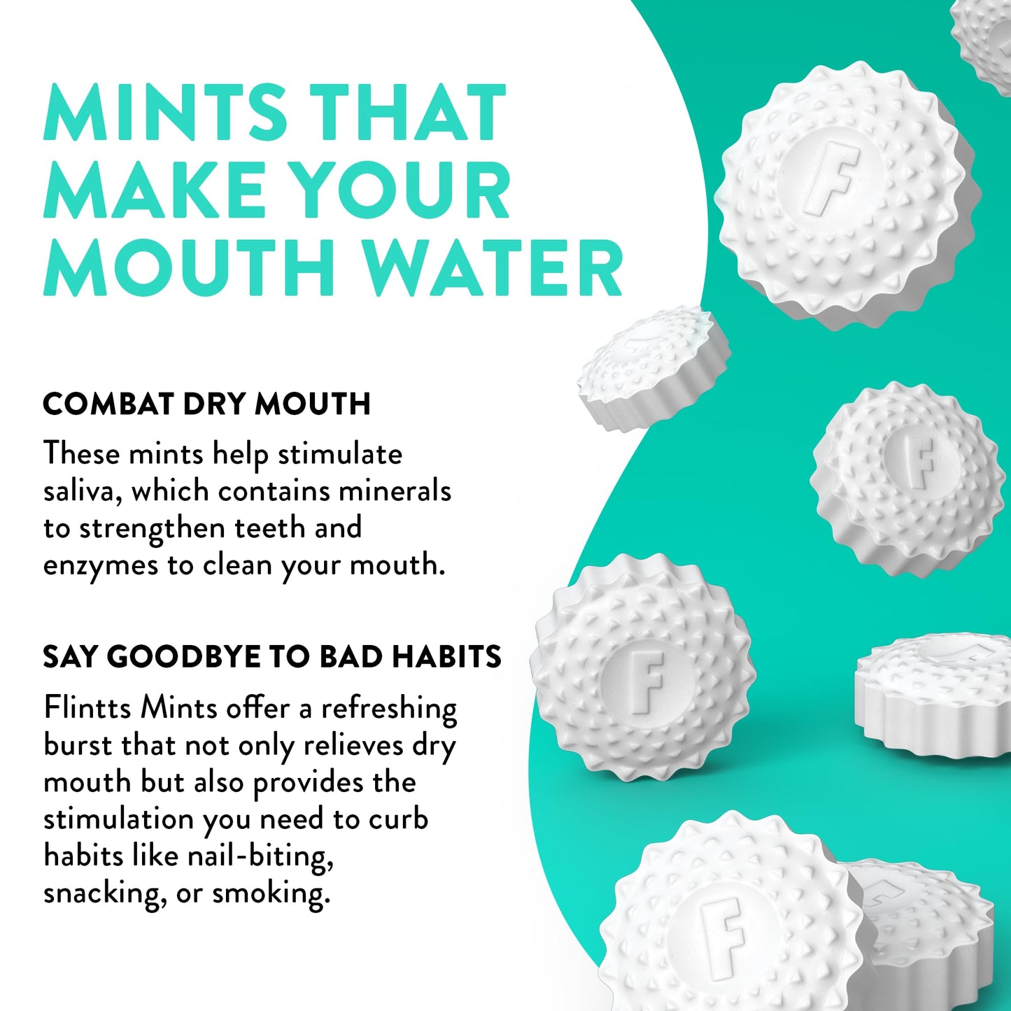 Flintts Mints 2X After Party Pack - Mint (2), Strawberry Magic (2), Lemon(2) - Sugar Free & Vegan, Mouth Watering Mints For Oral