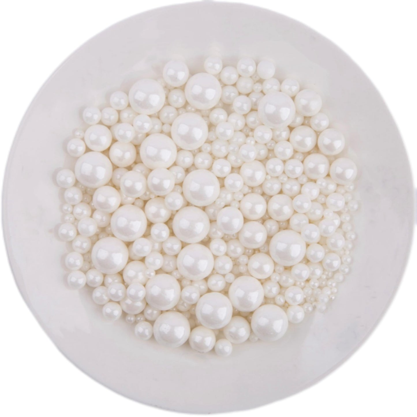 Gevog 1 Bottle White Pearls Sprinkles Mixing Edible Cake Cupcake Sprinkles For Wedding Valentines Party Baking Cupcake Cookie Ic
