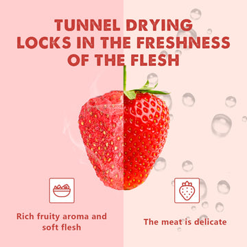 Freeze Dried Dehydrated Strawberries 8.8 Oz/250G Sugar-Free Frozen Dried Fruit Snacks For Salad Cookies Cakes Jams Gift Box Berr