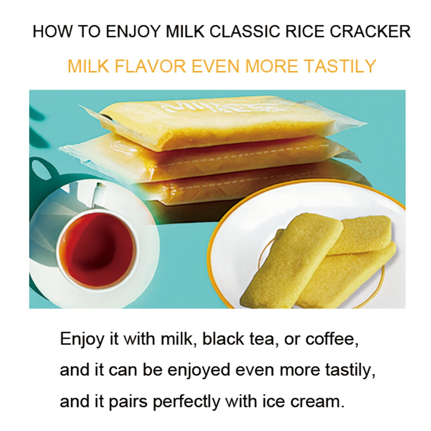 Milk Classic Rice er 112g (3.95oz)  Pack of 3  Individually Wrapped Crispy & Soft Oven-Baked Snack with Rich Milk Flavor