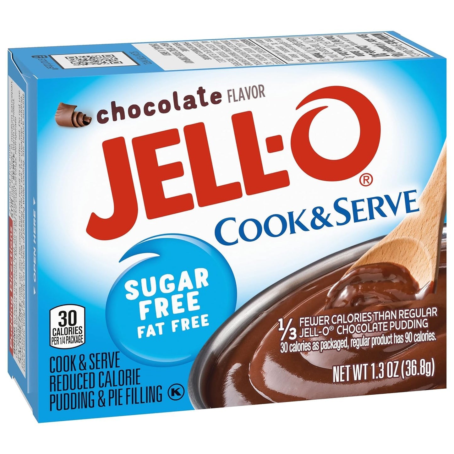 Jell-O Chocolate Pudding, Cook & Serve, Sugar Free, 1.3 Ounce Box, 3 Packs