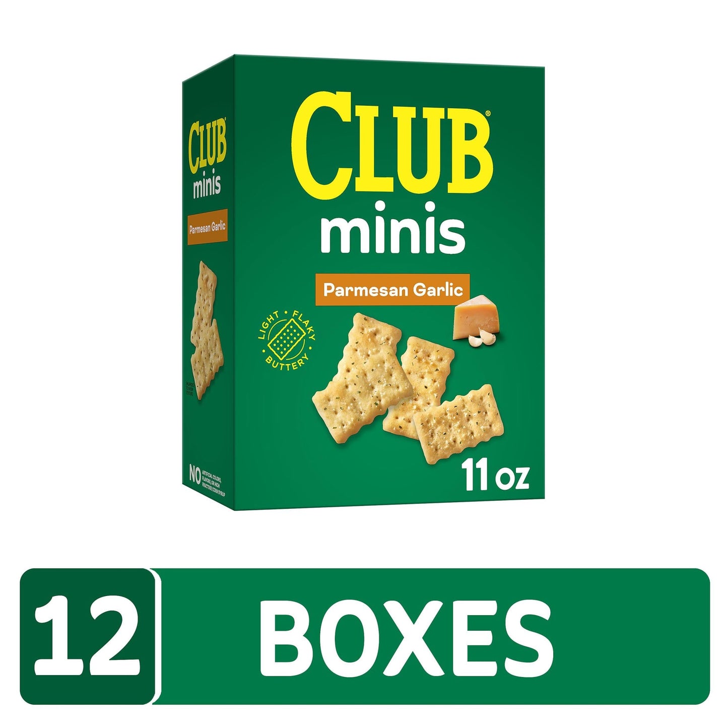 Club Minis Crackers, Lunch Snacks, Parmesan Garlic (12 Boxes)