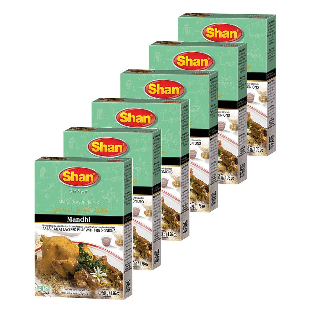Shan Mandhi Arabic Seasoning Mix 1.76 oz (50g) - Spice Powder for Arabic Meat Layered Pilaf with Fried Onions - Suitable for Veg