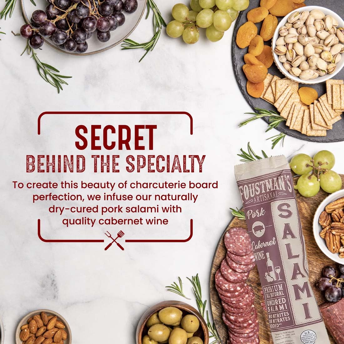 Foustmans Salami Pork, Nitrate-Free, Gluten-Free, Dairy-Free, 8 Oz Each, Pack of 6