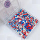 Sentovac Patriotic Sprinkles Red White And Blue Nonpareils Jimmies Star Mix Edible Sprinkle For Cake Decorating Candy Cookie Bak