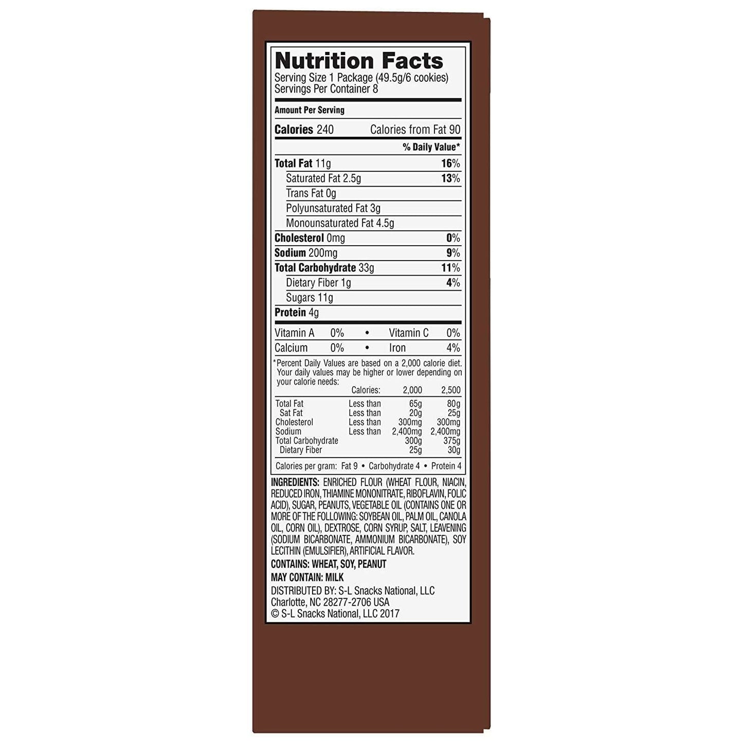 Lance Nekot Peanut Butter Cookie Sandwiches, 14 Ounce (Pack of 14)
