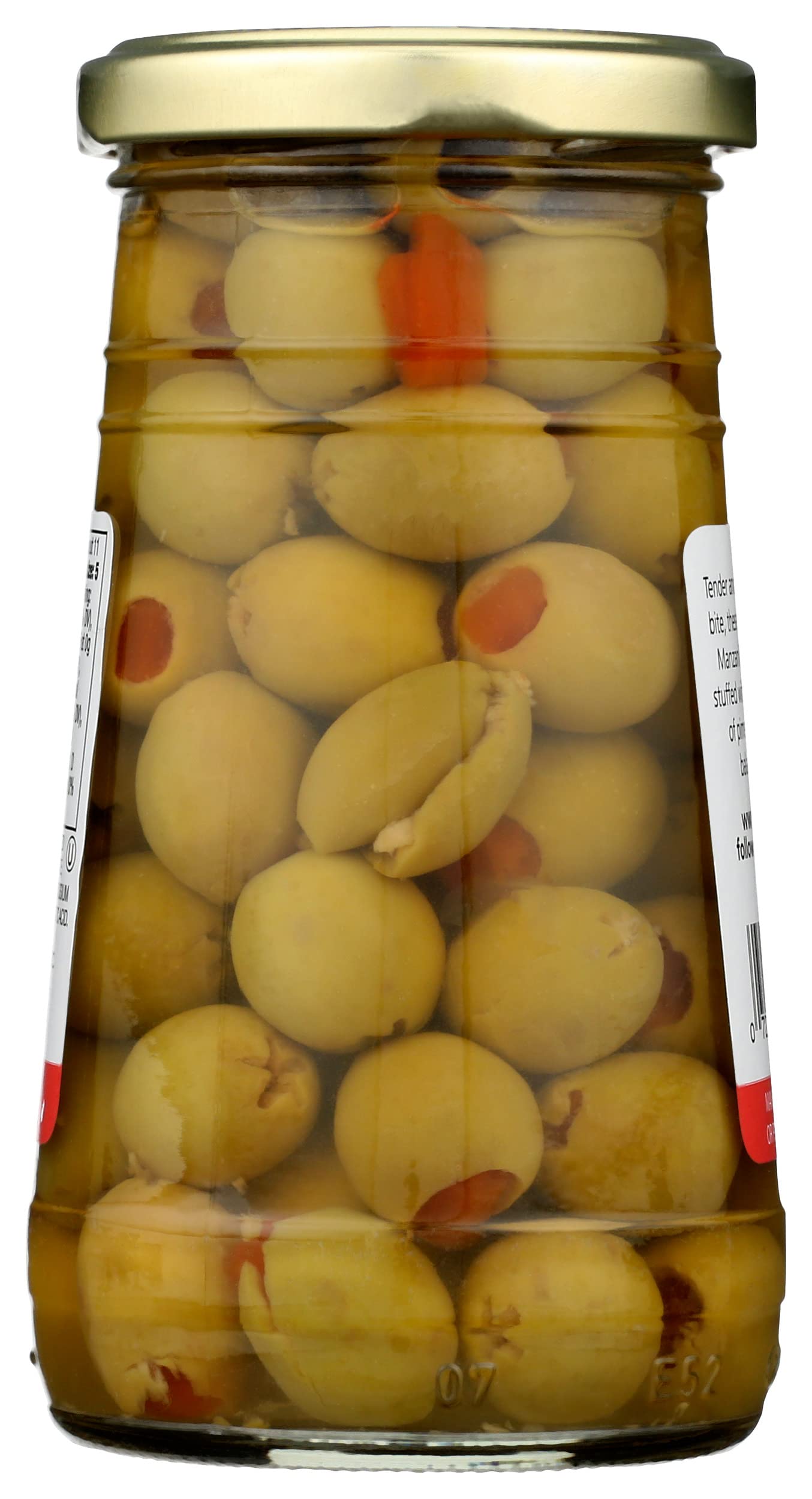 Delallo Stuffed Manzanilla Olives With Minced Pimento, 5.75Oz Jar, 12-Pack