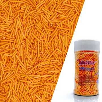 Orange Jimmy Sprinkles Edible Mix Size Jimmies Cake Decorations Soft Jimmies for Topping Ice Cream, Cookies, Cakes, Wedding Part