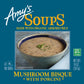 Amys Soup Mushroom Bisque with Porcini, Gluten Free, 14 oz, Pack of 1