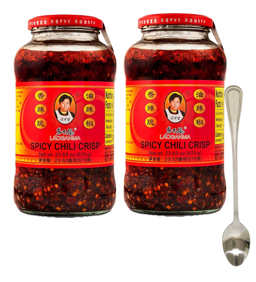 laoganma spicy chili crisp sauce Xiang La Cui Comes with a free Toothsome Mart spoon (pack of 2, 23oz)