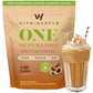VitaHustle ONE Protein Coffee - Superfood Meal Replacement Powder  Plant Based Protein Shake Powder  Vegan. Superfoods  Vitamins  Ashwagandha  Functional Mushroom Blend (Cafe Latte) 15 Servings