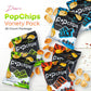 Pop N Chips Variety Pack, Sea Salt, Bbq, Sea Salt & Vinegar, Sour Cream & Onion, 0.8 Oz. Bags 30 Count Packaged By Doomi Perfect