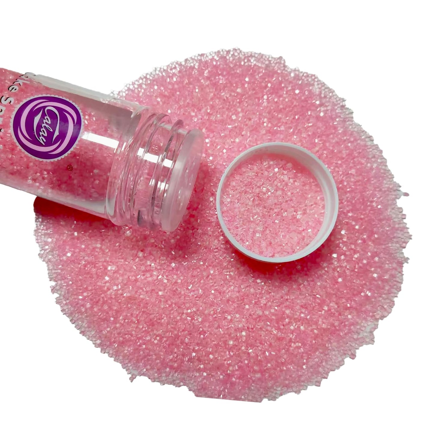 Sentovac Light Pink Sanding Sugar For Baking Edible Sparkling Sugar Sprinkles Coarse Sugar Crystals For Baking Topping Cake Cook