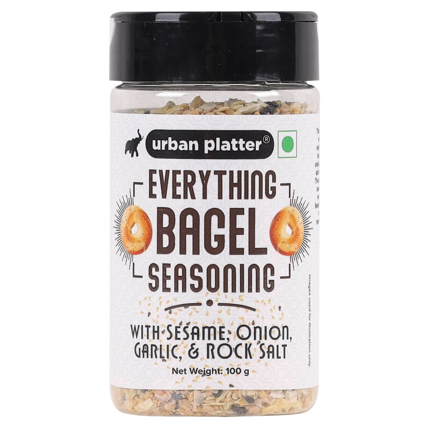 Urban Platter Everything Bagel Seasoning | 100G (3.53 Oz) | Crunchy & Savory Blend Of Sesame Seeds, Garlic, Onion, Salt & Poppy Seeds | Perfect For Bagels, Avocado Toast & Salads