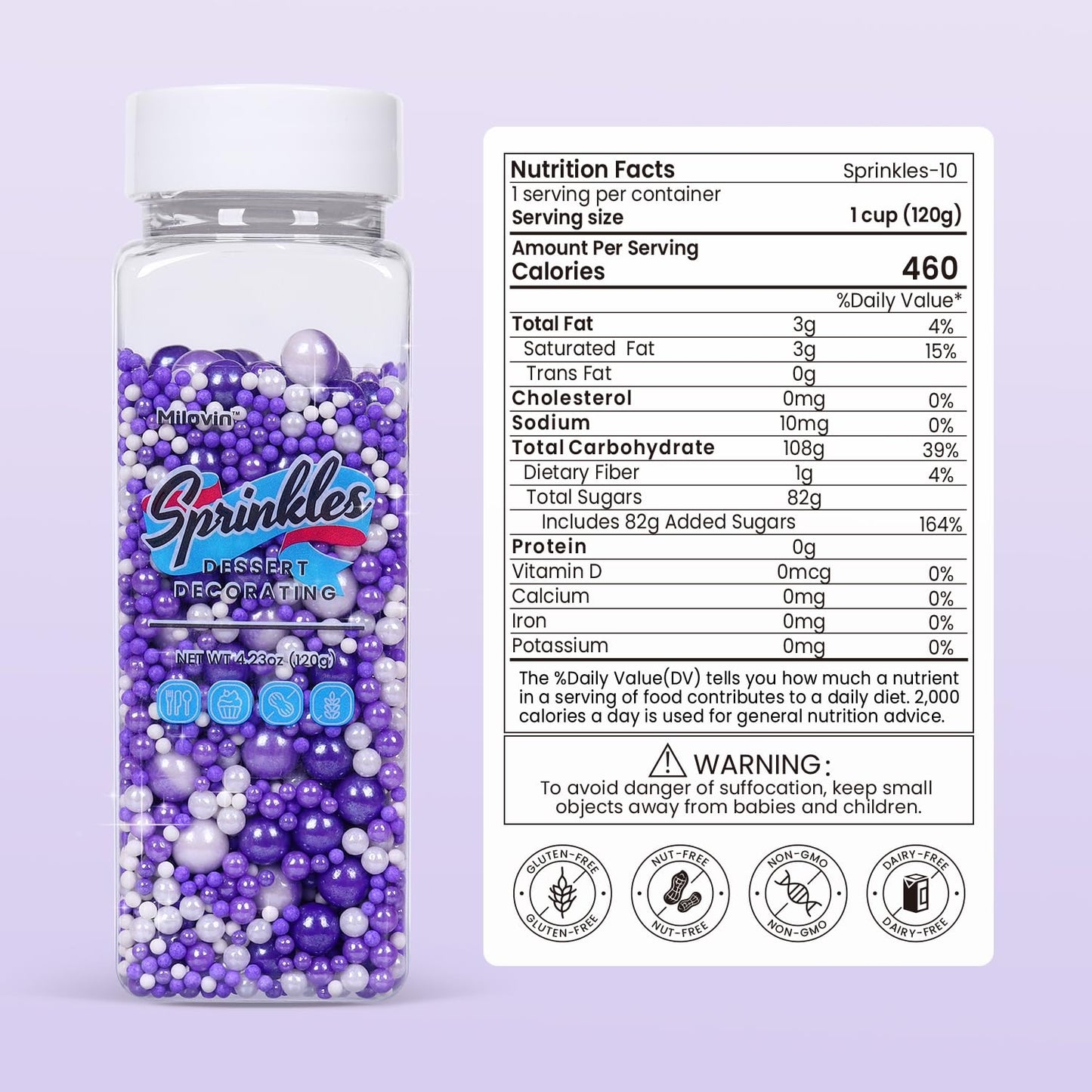 Purple Sprinkles For Cake Decorating, Pearl Sprinkles, Edible Pearls, Cake Pearls For Baby Showers, Weddings, Birthdays, Gender