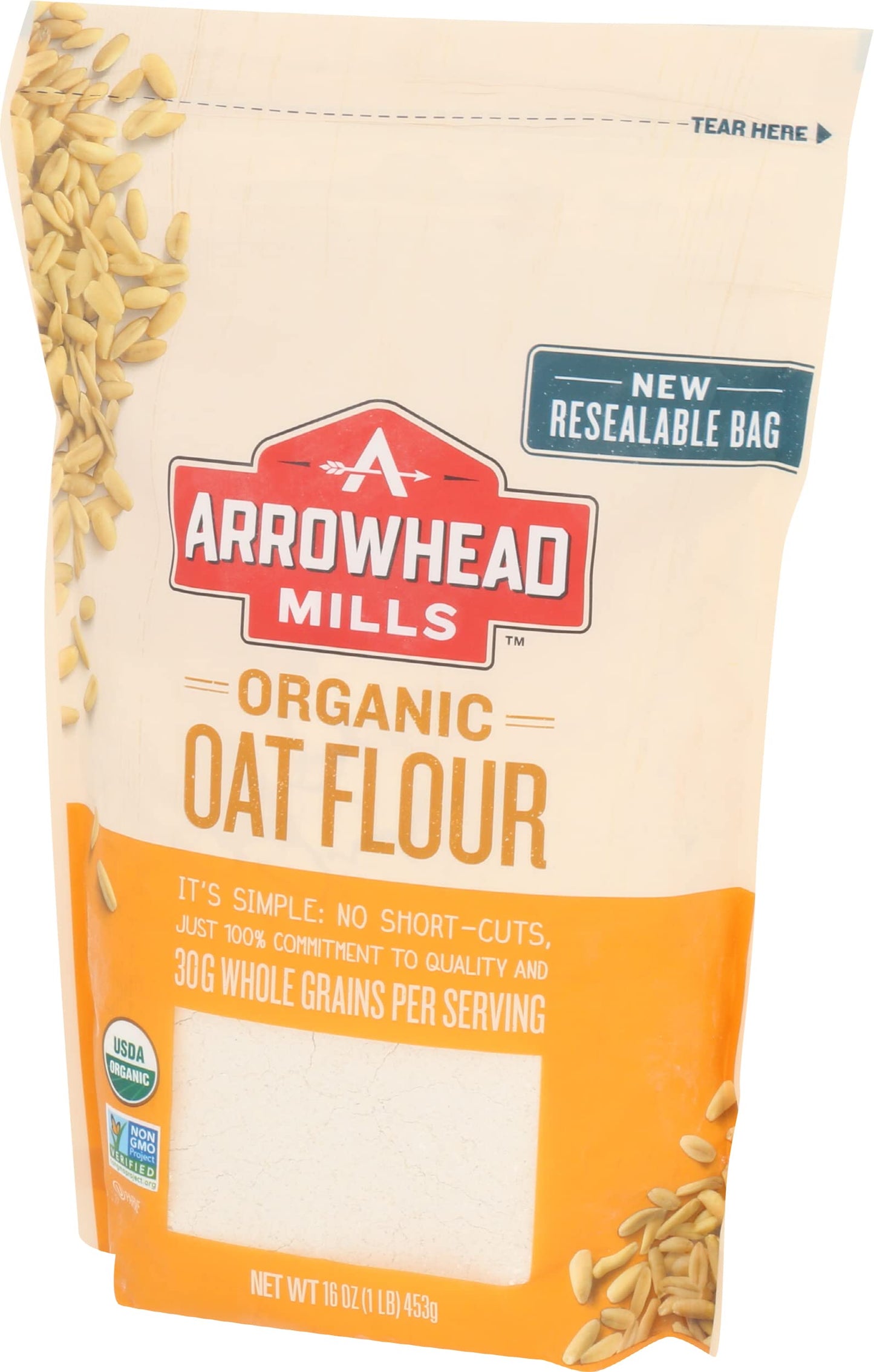 Arrowhead Mills Organic Oat Flour, 16 Oz Bag