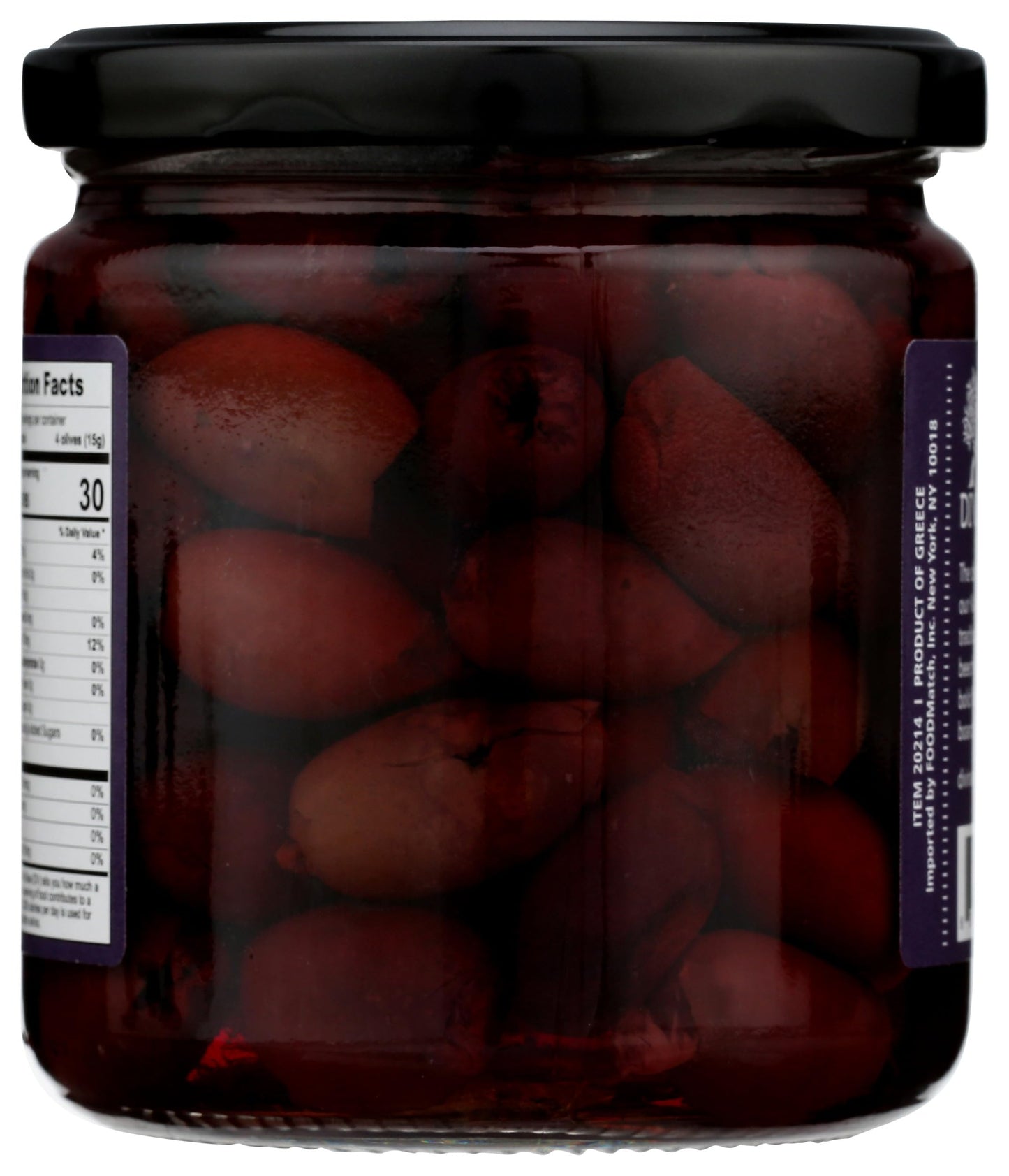 Divina Smoked Kalamata Olives, 13.4 Ounce, Pitted, Mediterranean Flavor