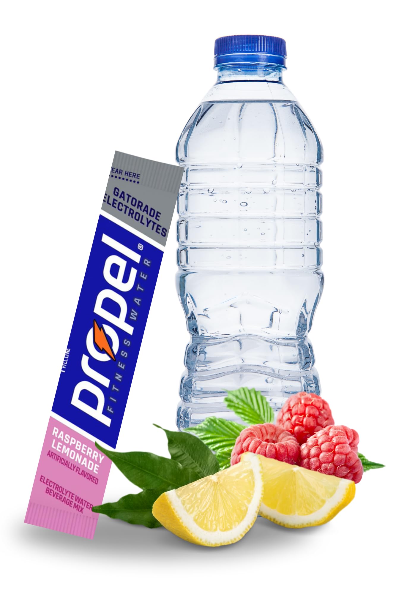 Generic Propel Powder Packets Electrolyte Hydration - Zero Sugar - Electrolyte Water Beverage Mix Powder Packets - Raspberry Lem