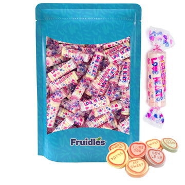 Valentine'S Smarties Love Hearts Hard Candy Roll, Heart Shaped Assorted Candies, Individually Wrapped Roll (Half-Pound)